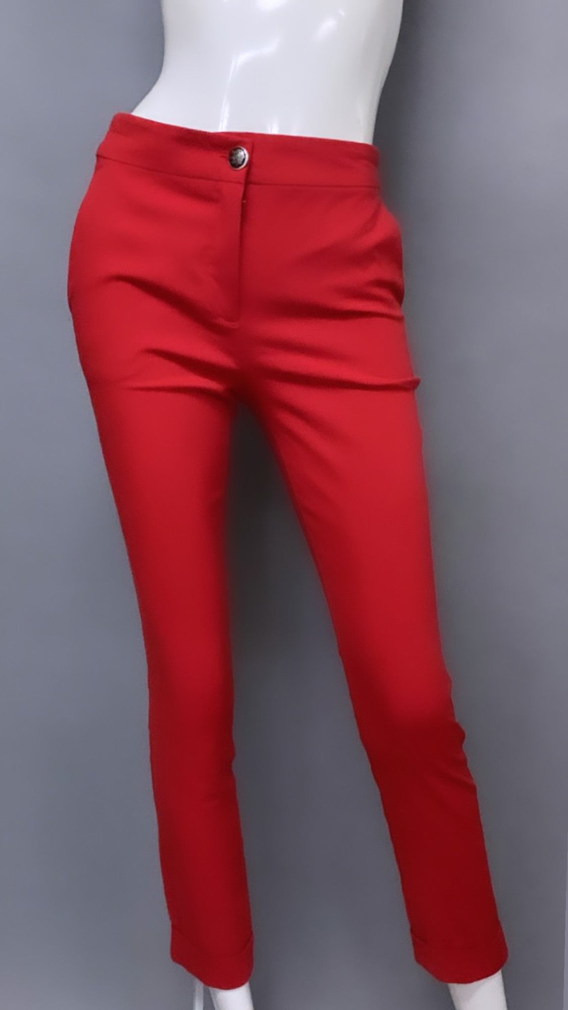 ZARA - Pantalones Formales Rojos Con Bolsillos –
