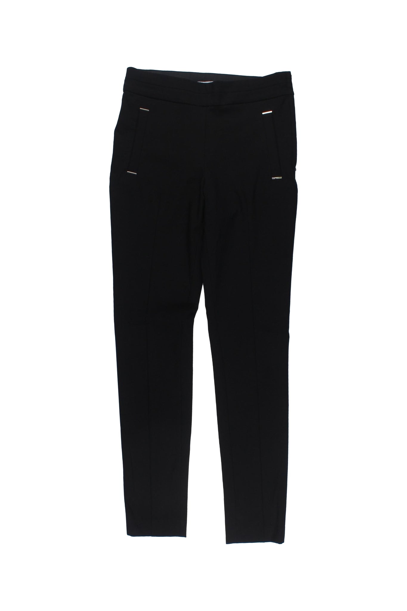 H&M - Pantalones Color Negro Con Detalle De Bolsillos Frontales