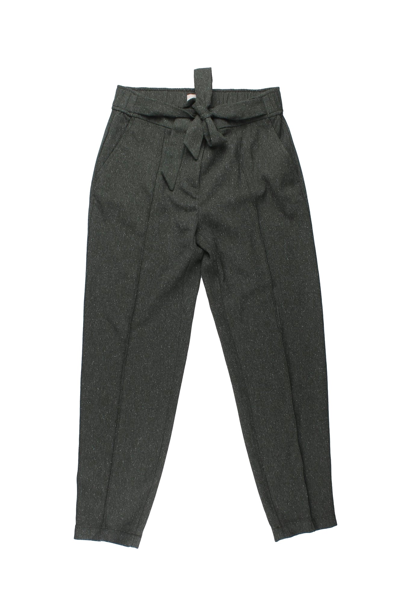 LOFT - Pantalon Recto Color Verde Con Cinturon