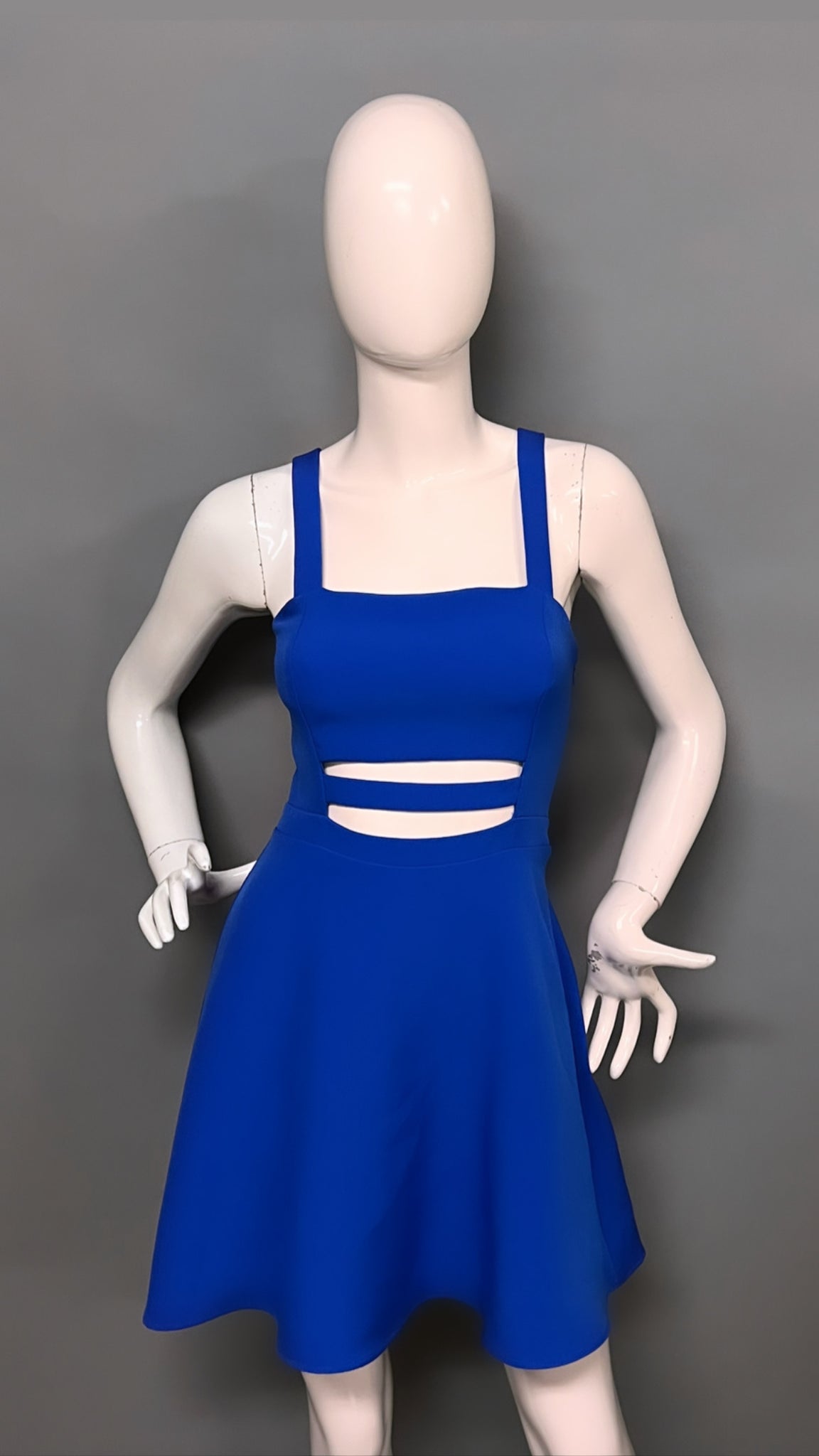 EXPRESS - Vestido Azul Apertura En Abdomen