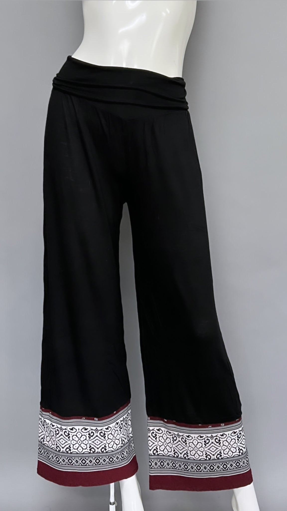 TISKA - Pantalon High Waisted Negro
