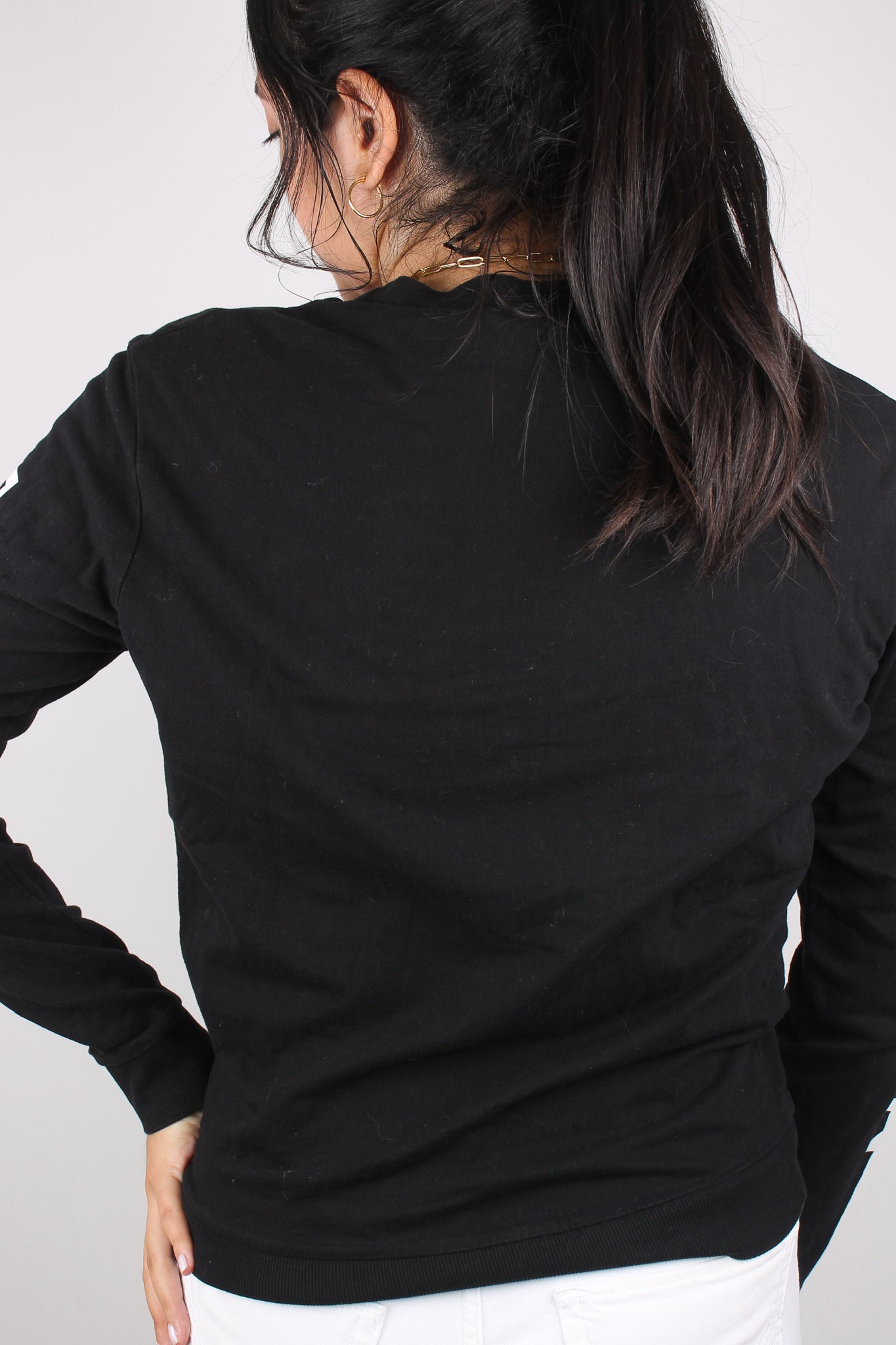 H&M - Sweatshirt Negro Con Estampado